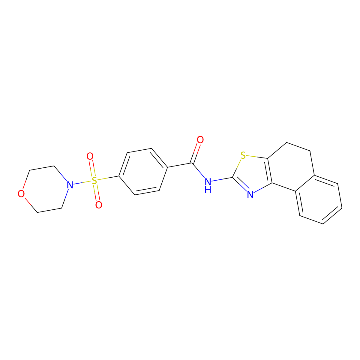 N-(4,5-dihydronaphtho[1,2-d]thiazol-2-yl)-4-(morpholinosulfonyl)benzamide molecular structure, CAS 325988-23-6