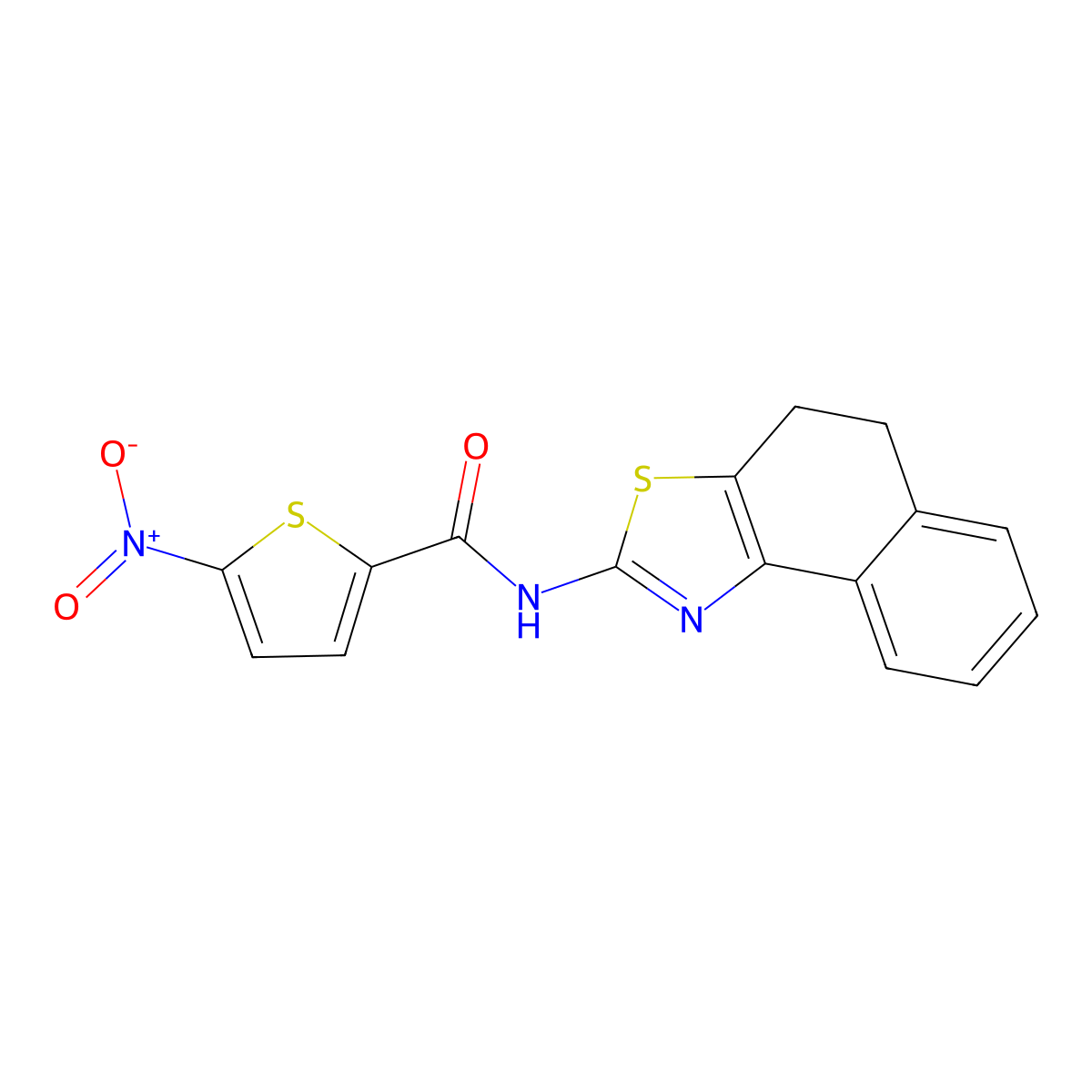 N-(4,5-dihydronaphtho[1,2-d]thiazol-2-yl)-5-nitrothiophene-2-carboxamide molecular structure, CAS 325988-26-9