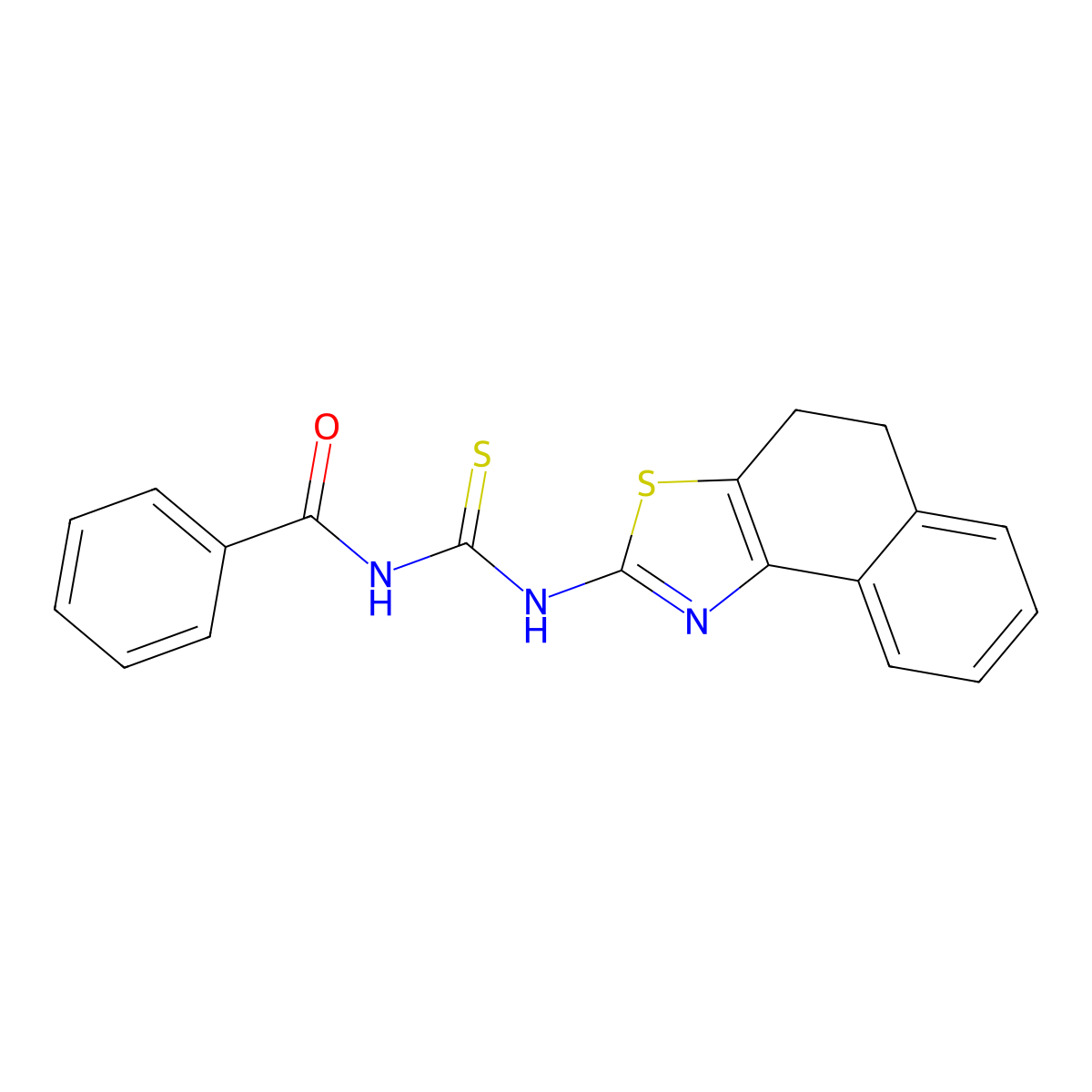 N-((4,5-dihydronaphtho[1,2-d]thiazol-2-yl)carbamothioyl)benzamide molecular structure, CAS 325988-36-1