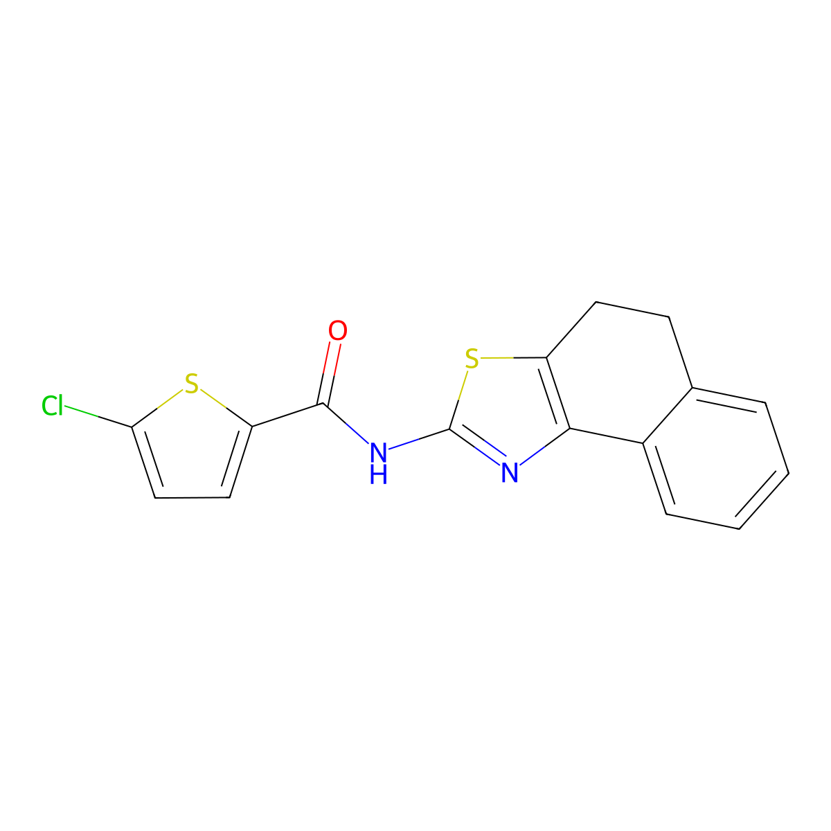 5-chloro-N-(4,5-dihydronaphtho[1,2-d]thiazol-2-yl)thiophene-2-carboxamide molecular structure, CAS 325988-51-0