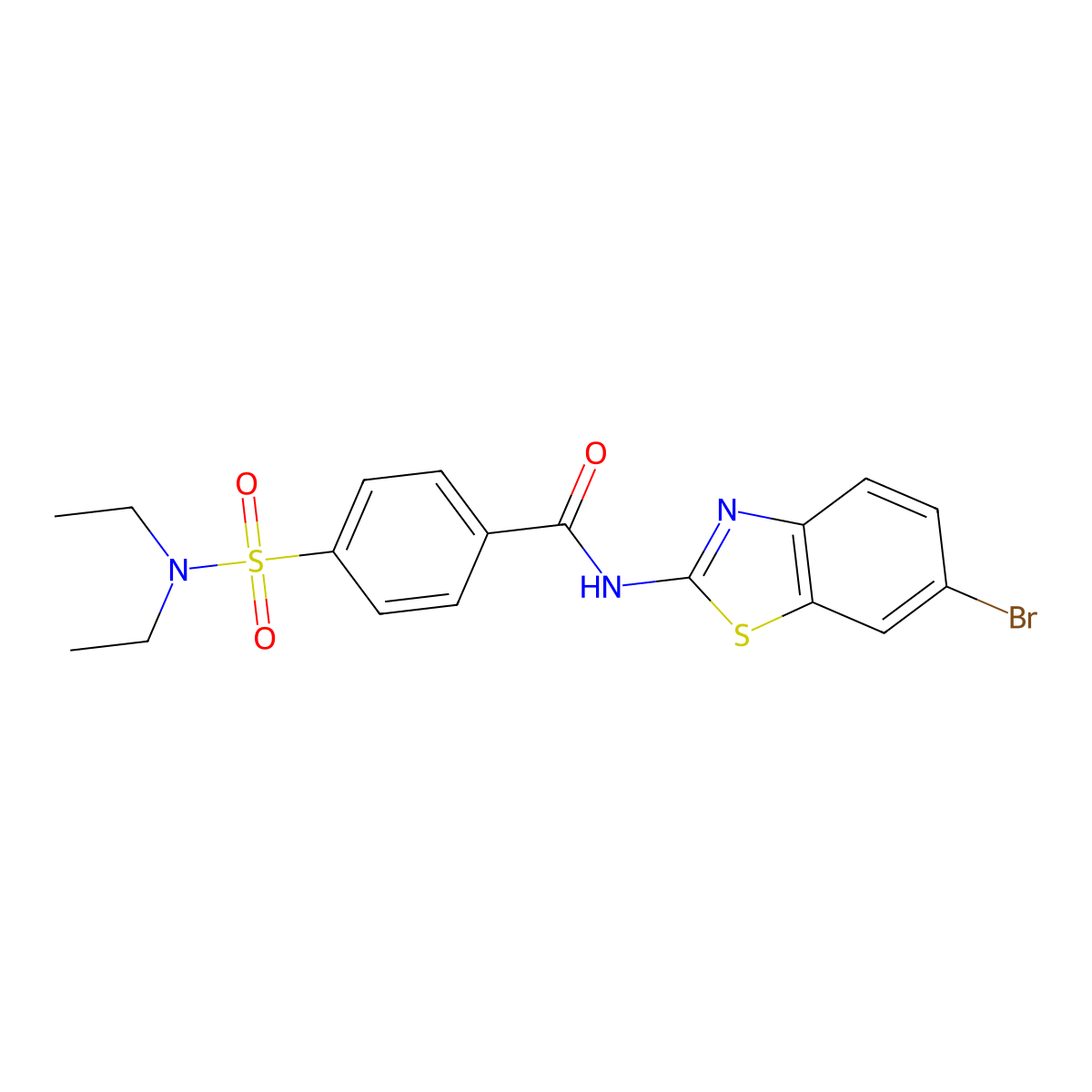 N-(6-bromo-1,3-benzothiazol-2-yl)-4-(diethylsulfamoyl)benzamide molecular structure, CAS 325988-64-5