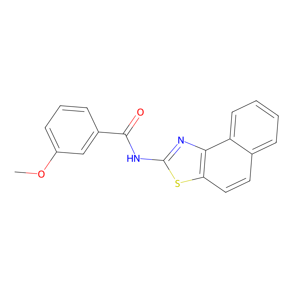 3-methoxy-N-(naphtho[1,2-d]thiazol-2-yl)benzamide molecular structure, CAS 325988-66-7