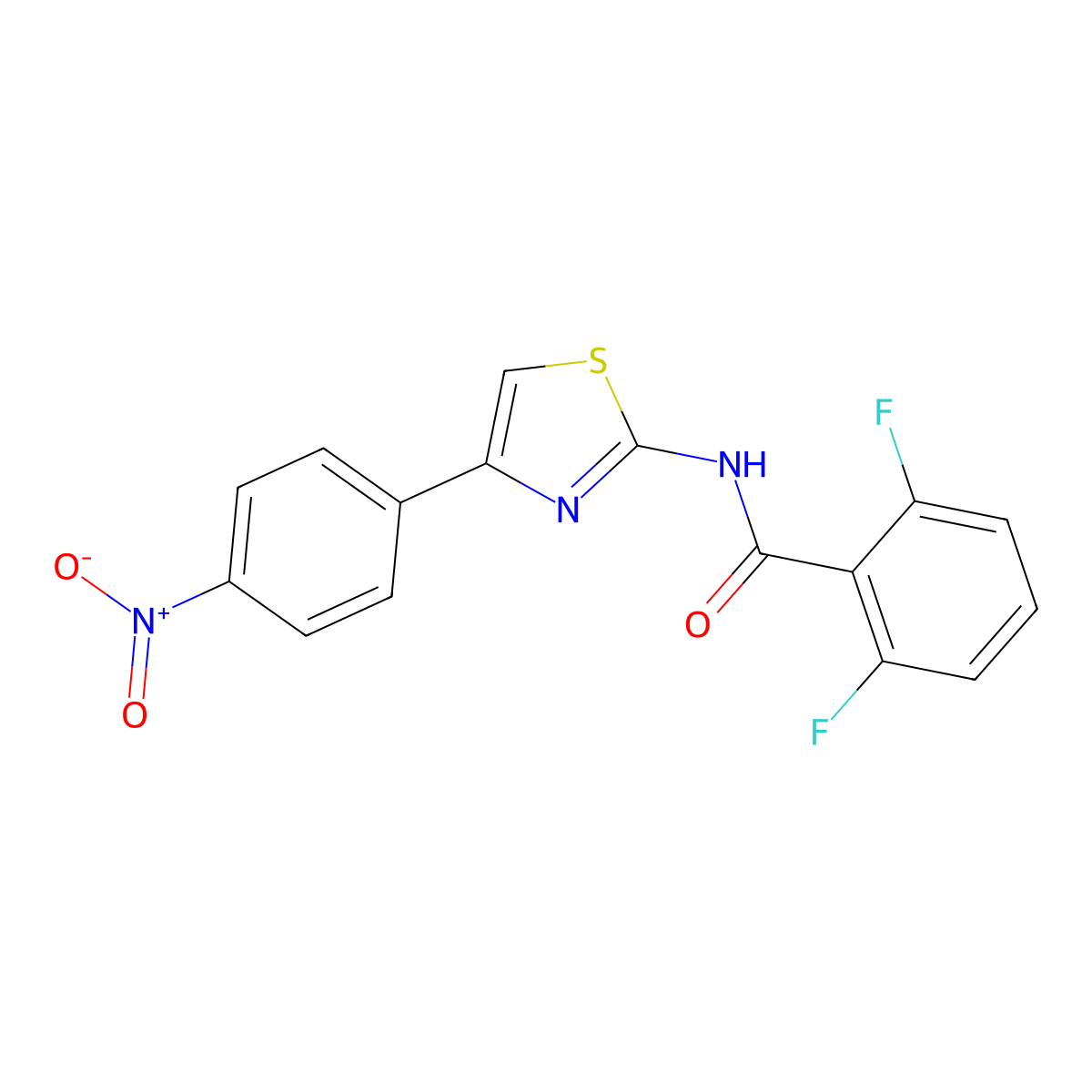 2,6-difluoro-N-[4-(4-nitrophenyl)-1,3-thiazol-2-yl]benzamide molecular structure, CAS 325988-69-0