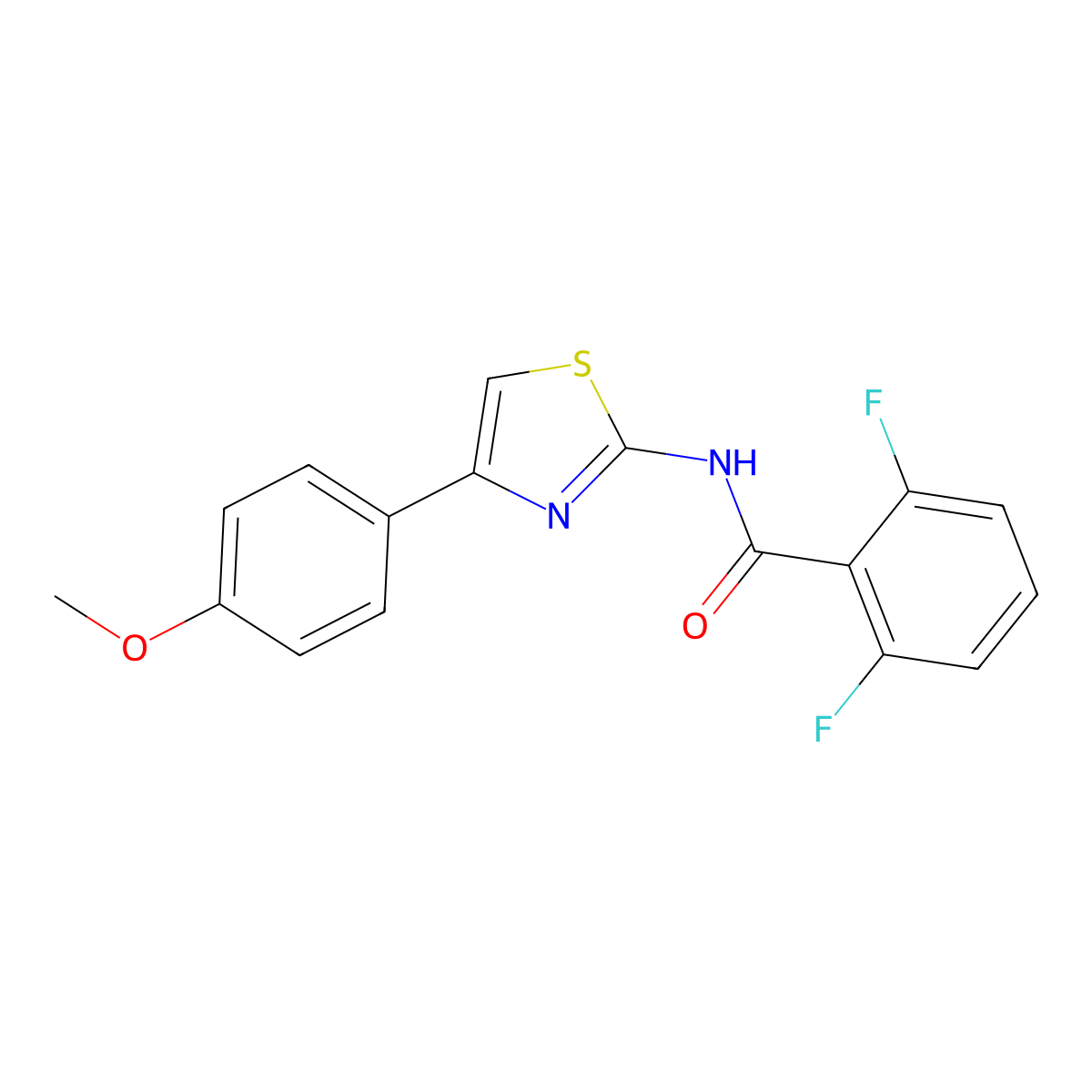 2,6-difluoro-N-[4-(4-methoxyphenyl)-1,3-thiazol-2-yl]benzamide molecular structure, CAS 325988-71-4