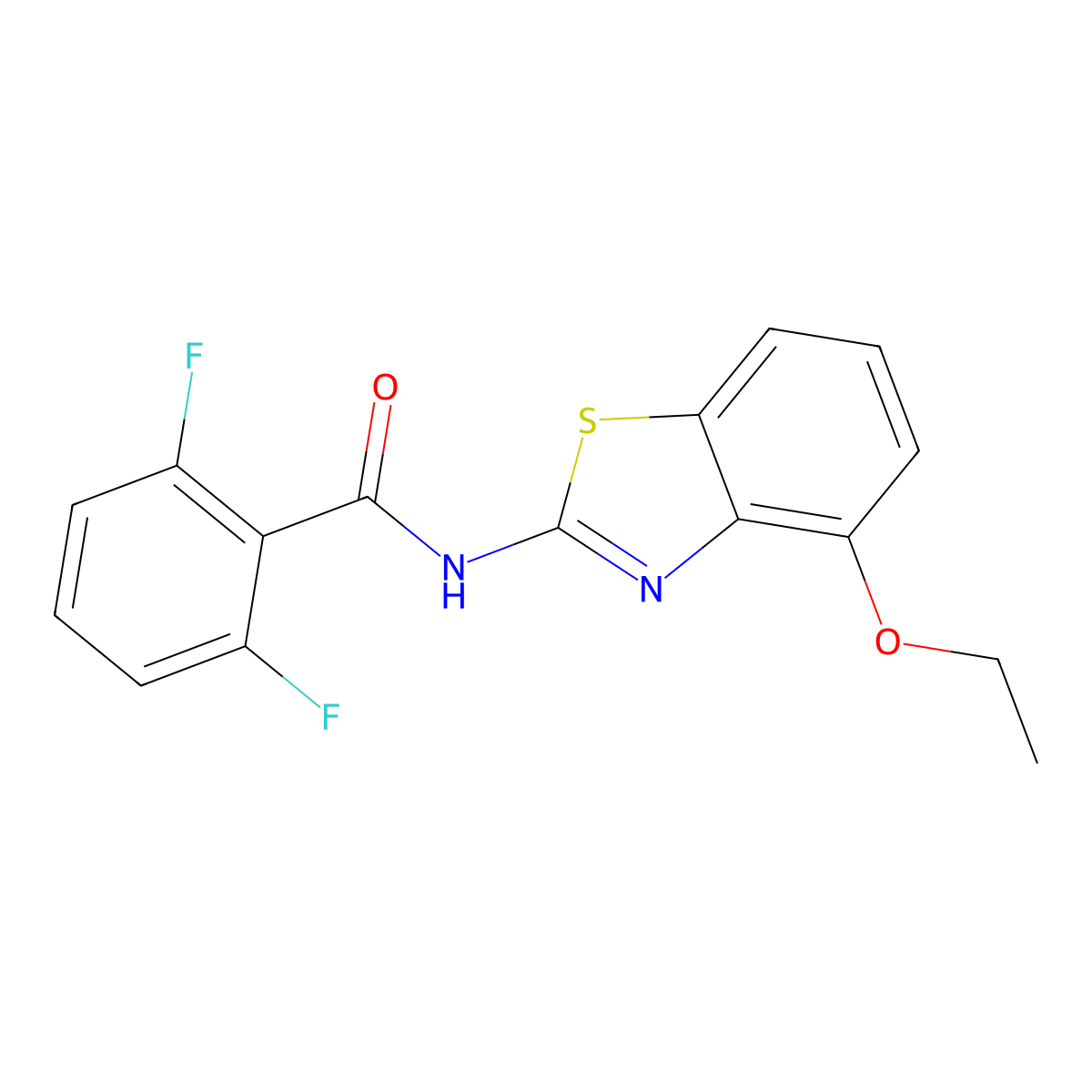 N-(4-ethoxy-1,3-benzothiazol-2-yl)-2,6-difluorobenzamide molecular structure, CAS 325988-75-8
