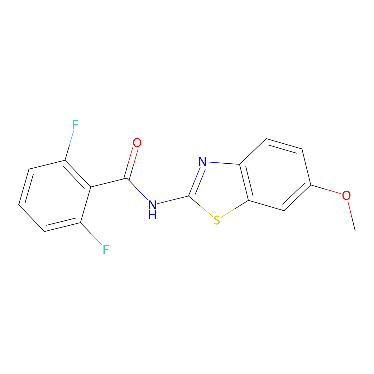 2,6-difluoro-N-(6-methoxy-1,3-benzothiazol-2-yl)benzamide molecular structure, CAS 325988-77-0