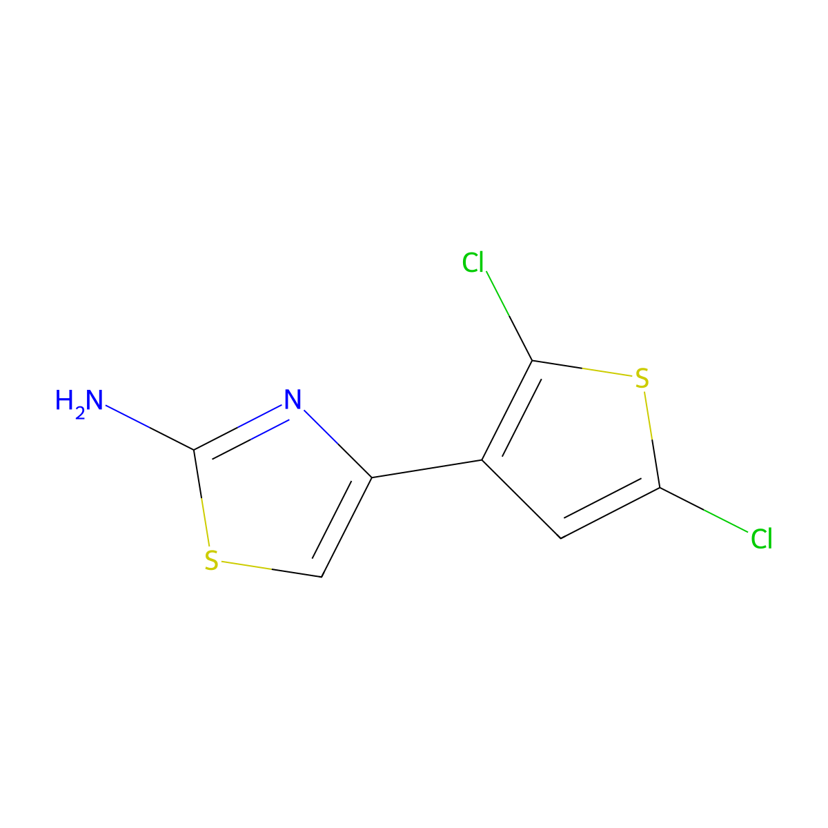 4-(2,5-Dichloro-3-thienyl)-1,3-thiazol-2-amine molecular structure, CAS 325988-82-7