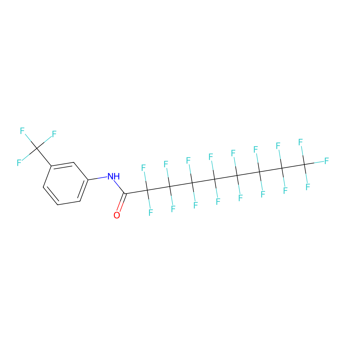 2,2,3,3,4,4,5,5,6,6,7,7,8,8,9,9,9-heptadecafluoro-N-[3-(trifluoromethyl)phenyl]nonanamide molecular structure, CAS 325989-96-6