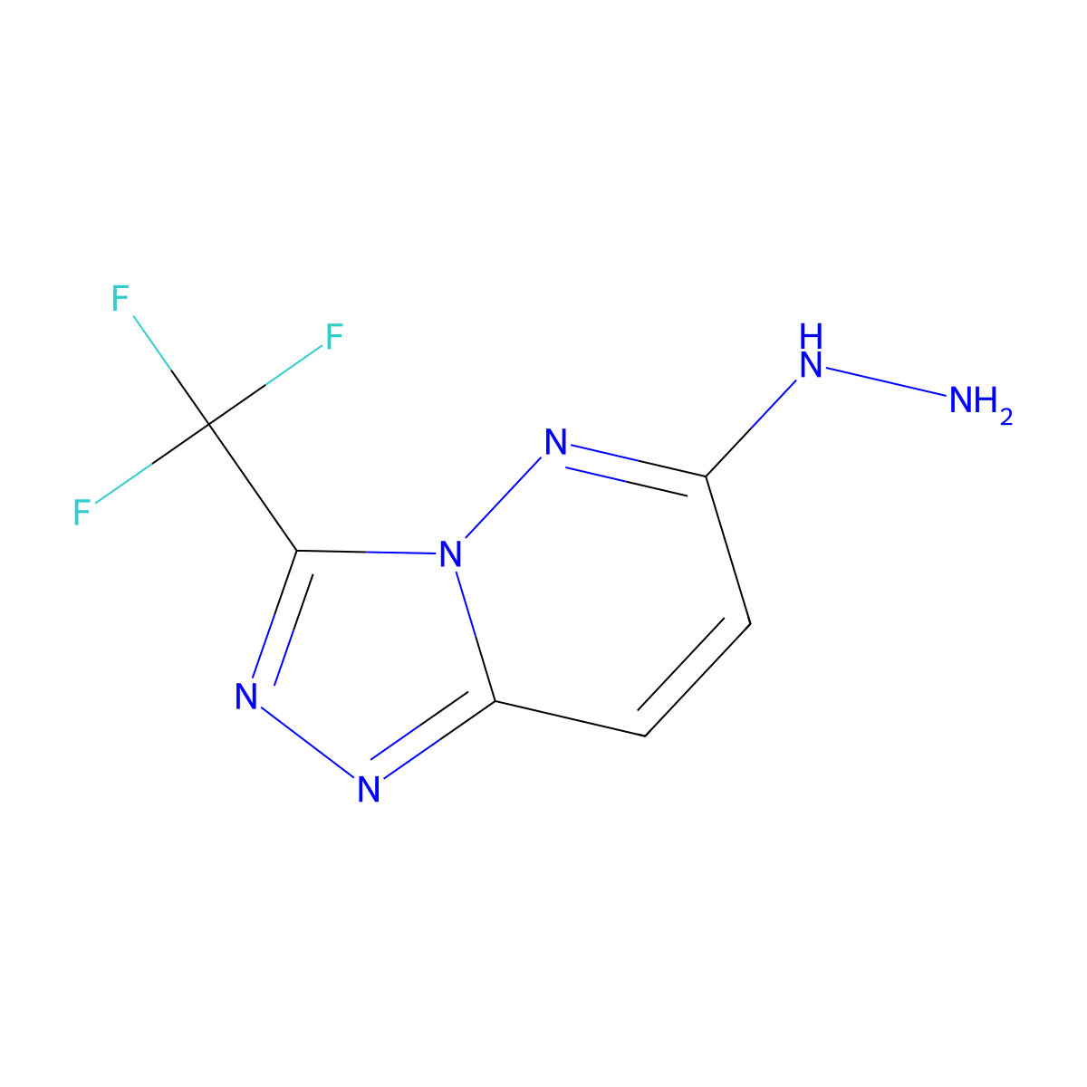 6-Hydrazinyl-3-(trifluoromethyl)-[1,2,4]triazolo[4,3-b]pyridazine molecular structure, CAS 325990-23-6