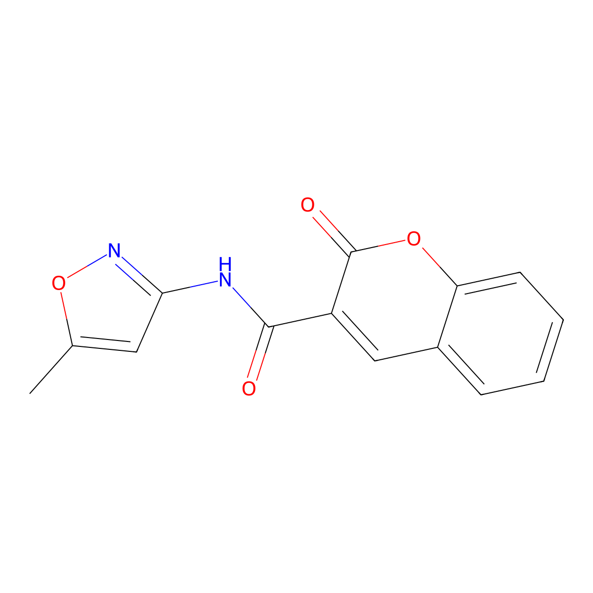 N-(5-methyl-1,2-oxazol-3-yl)-2-oxo-2H-chromene-3-carboxamide molecular structure, CAS 325992-42-5