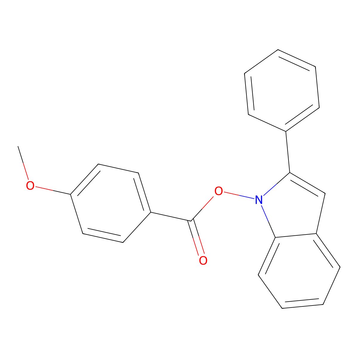 2-Phenylindolyl 4-methoxybenzoate molecular structure, CAS 325992-89-0