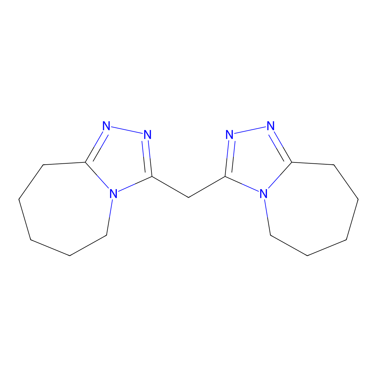 3-(6,7,8,9-Tetrahydro-5H-[1,2,4]triazolo[4,3-a]azepin-3-ylmethyl)-6,7,8,9-tetrahydro-5H-[1,2,4]triazolo[4,3-a]azepine molecular structure, CAS 325995-25-3