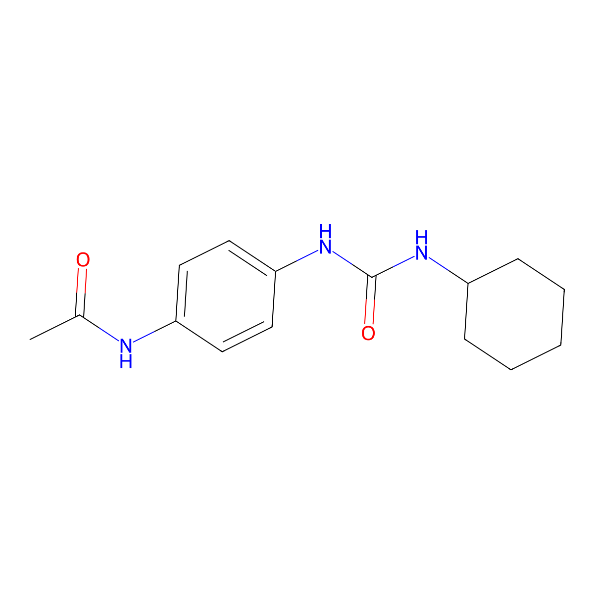 N-(4-{[(cyclohexylamino)carbonyl]amino}phenyl)acetamide molecular structure, CAS 325996-13-2