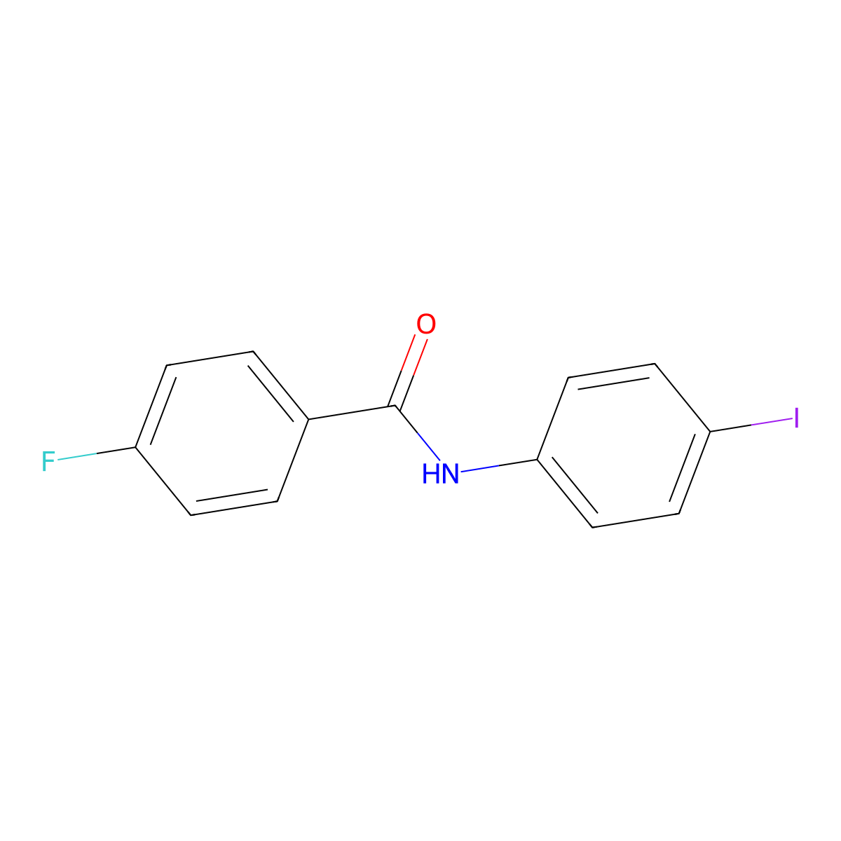 4-fluoro-N-(4-iodophenyl)benzamide molecular structure, CAS 326-03-4