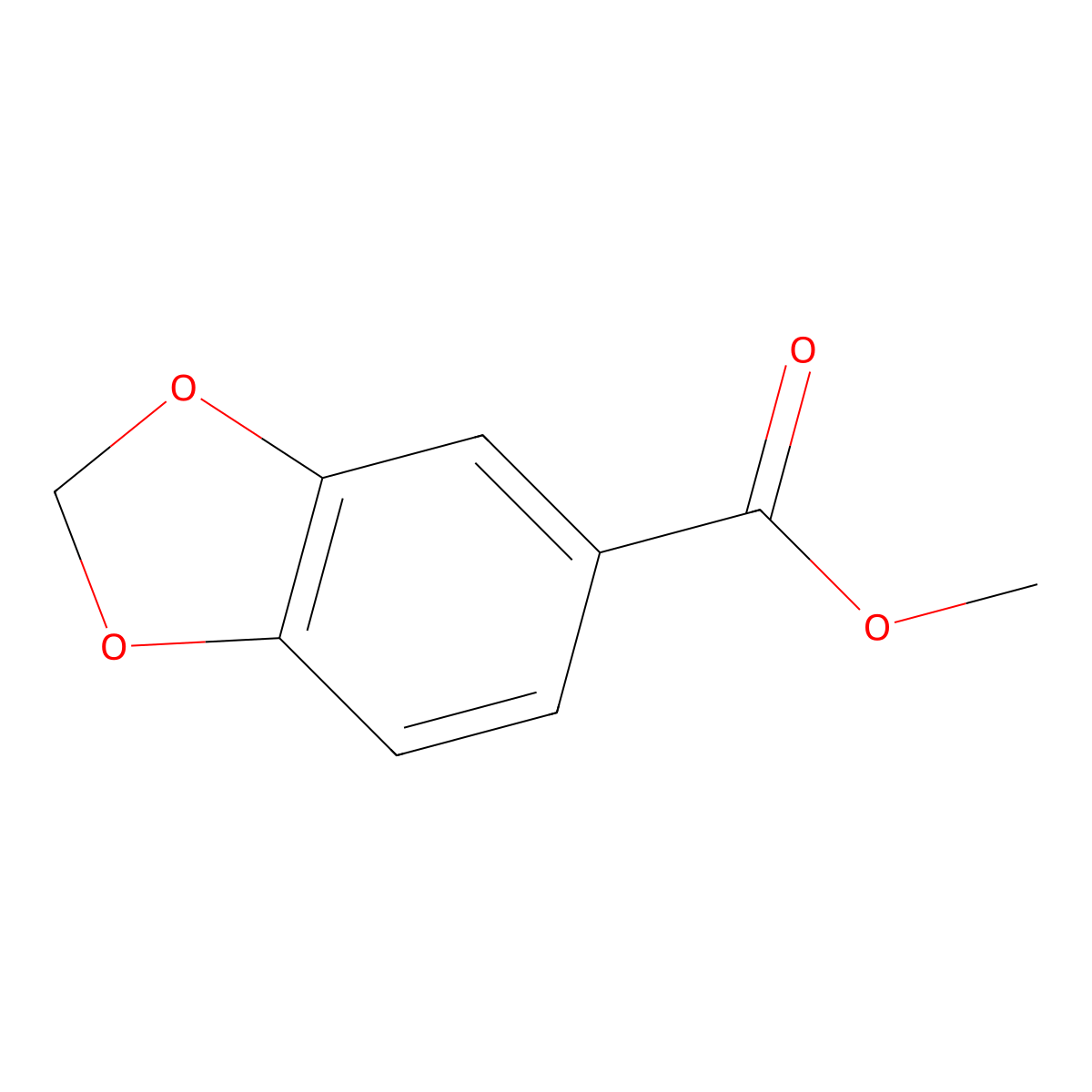Methyl piperonylate molecular structure, CAS 326-56-7