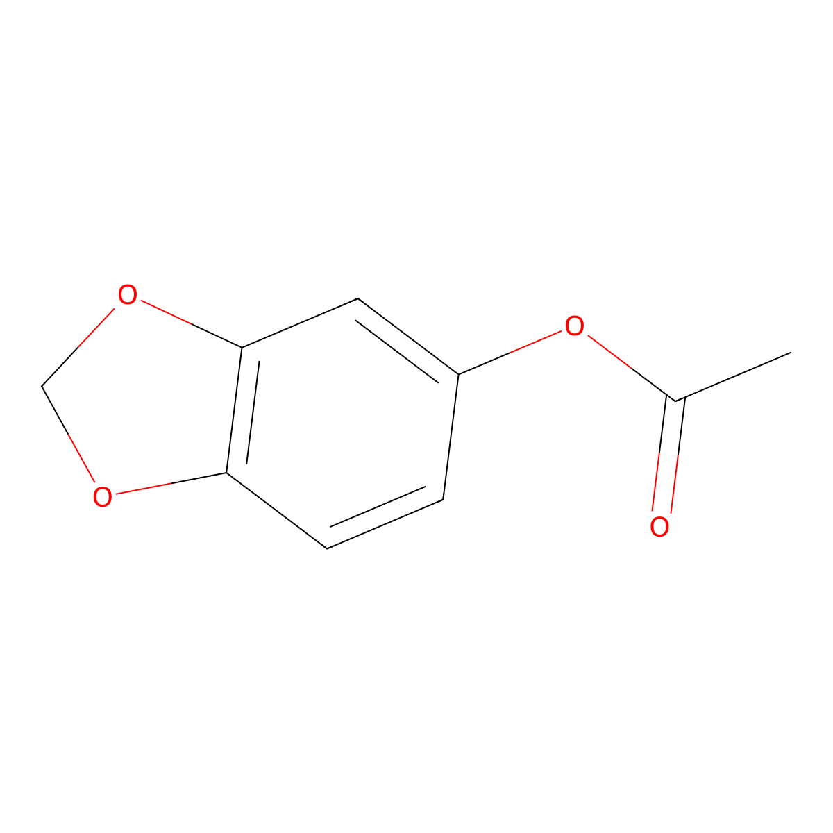 Benzo-1,3-dioxol-5-ol acetate molecular structure, CAS 326-58-9
