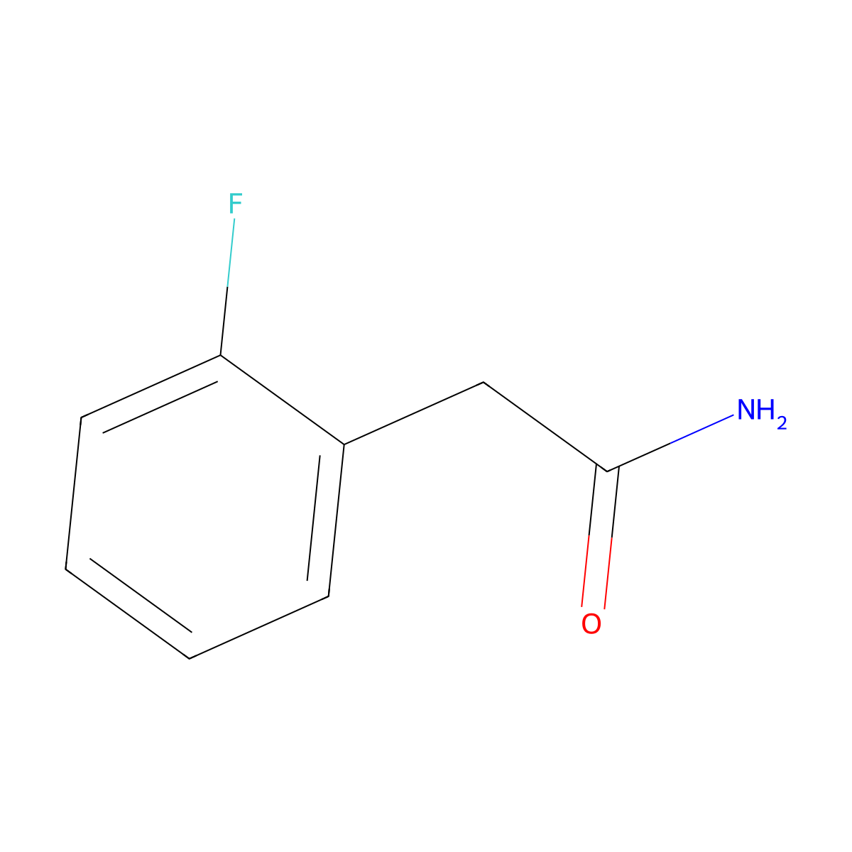 2-(2-Fluorophenyl)acetamide molecular structure, CAS 326-63-6