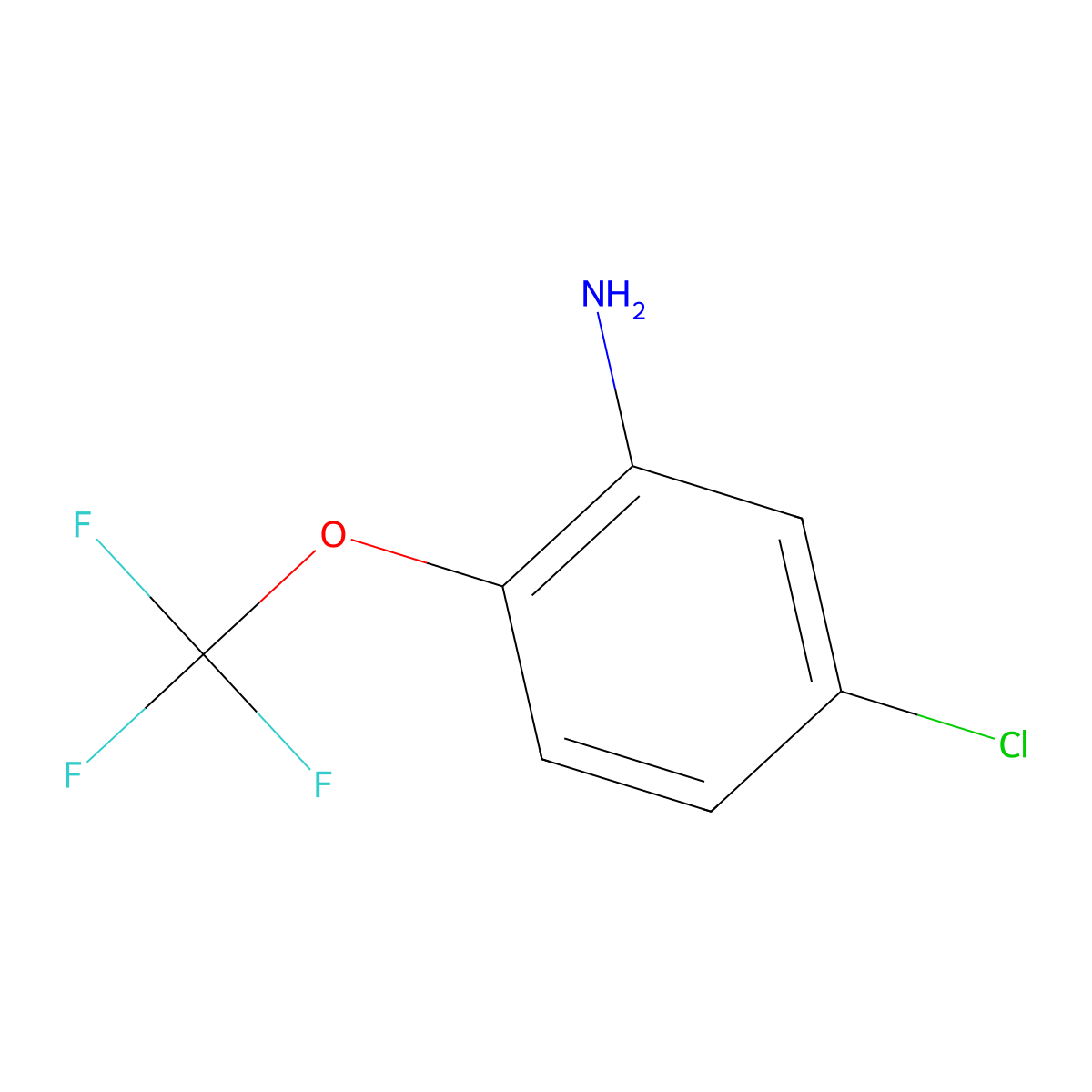 5-Chloro-2-(trifluoromethoxy)aniline molecular structure, CAS 326-64-7