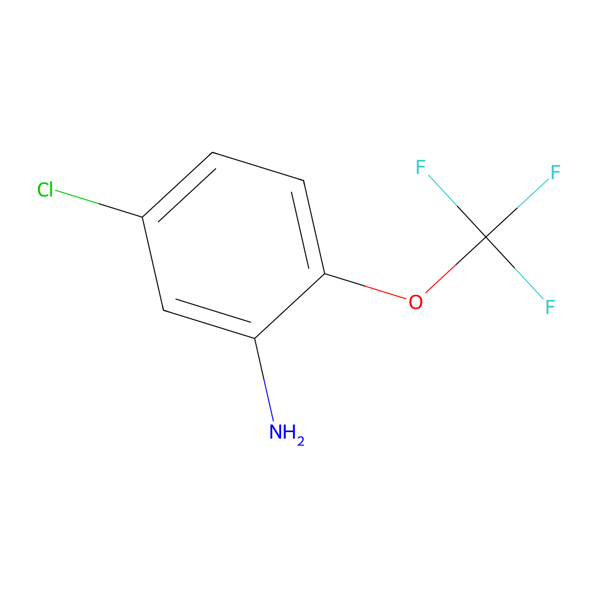 5-Chloro-2-(trifluoromethoxy)aniline molecular structure, CAS 326-64-7