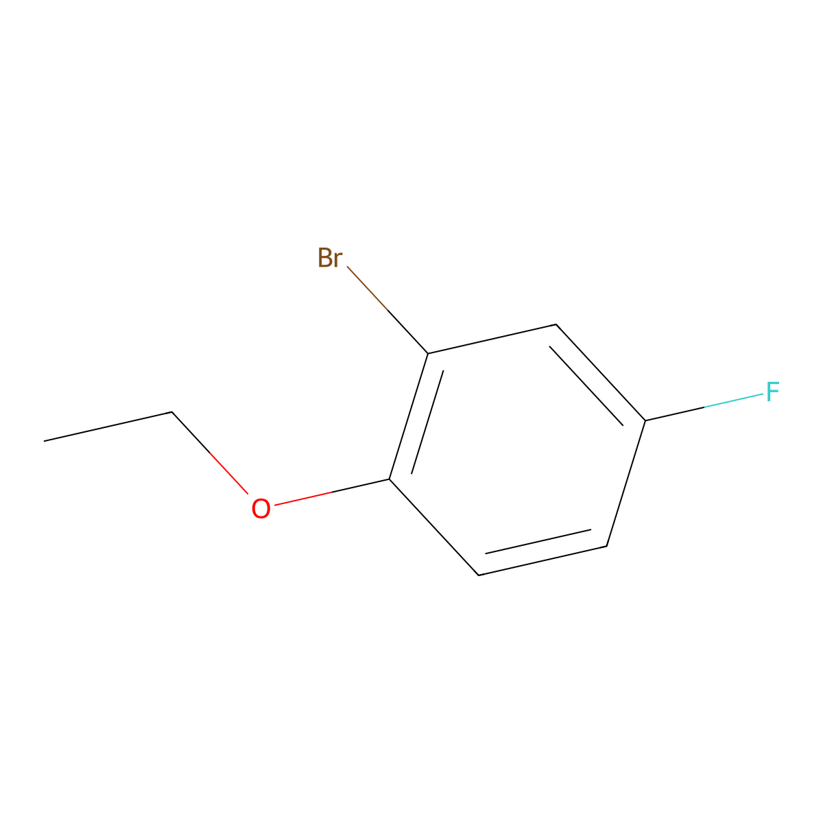 2-Bromo-1-ethoxy-4-fluorobenzene molecular structure, CAS 326-69-2