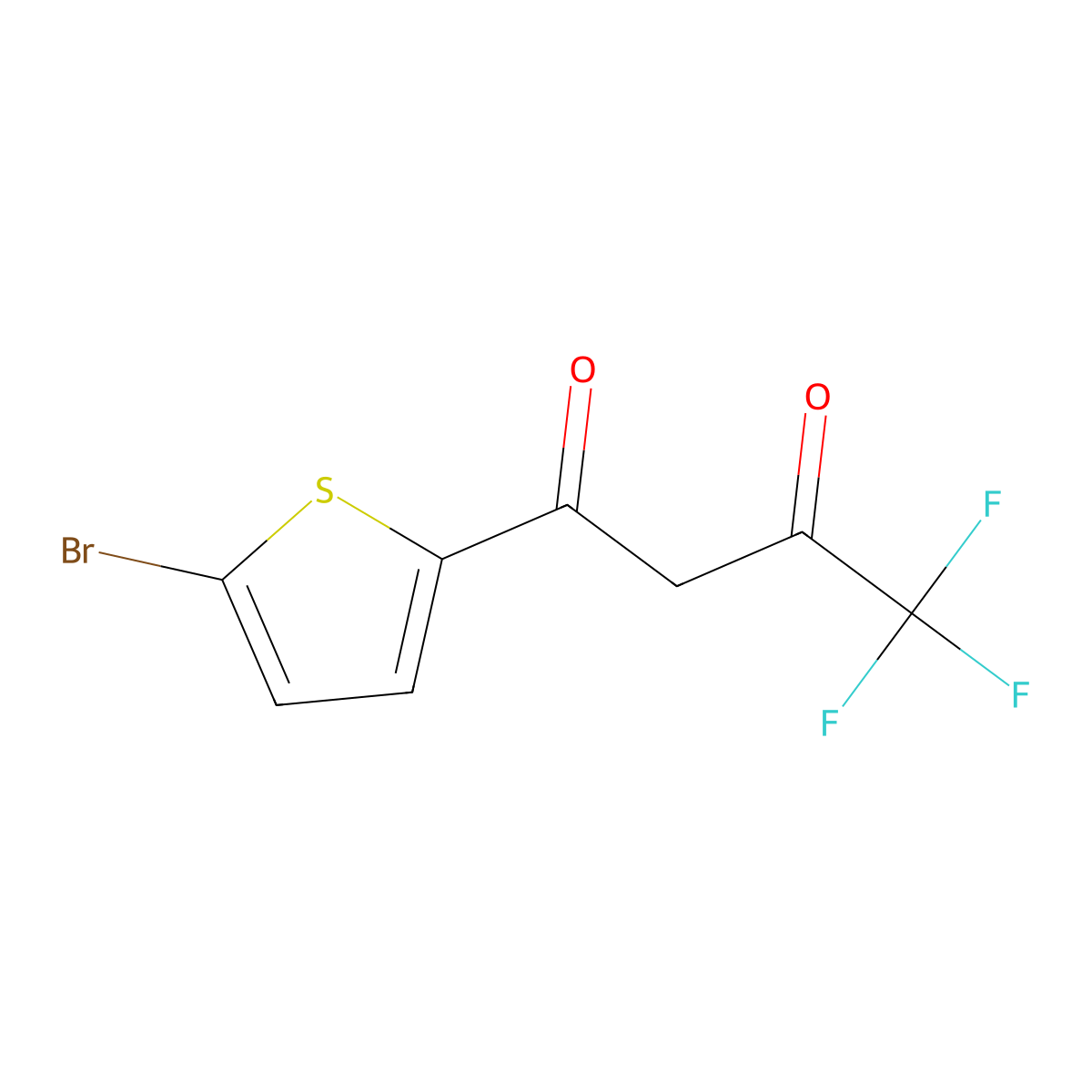 1-(5-Bromothiophen-2-yl)-4,4,4-trifluorobutane-1,3-dione molecular structure, CAS 326-71-6