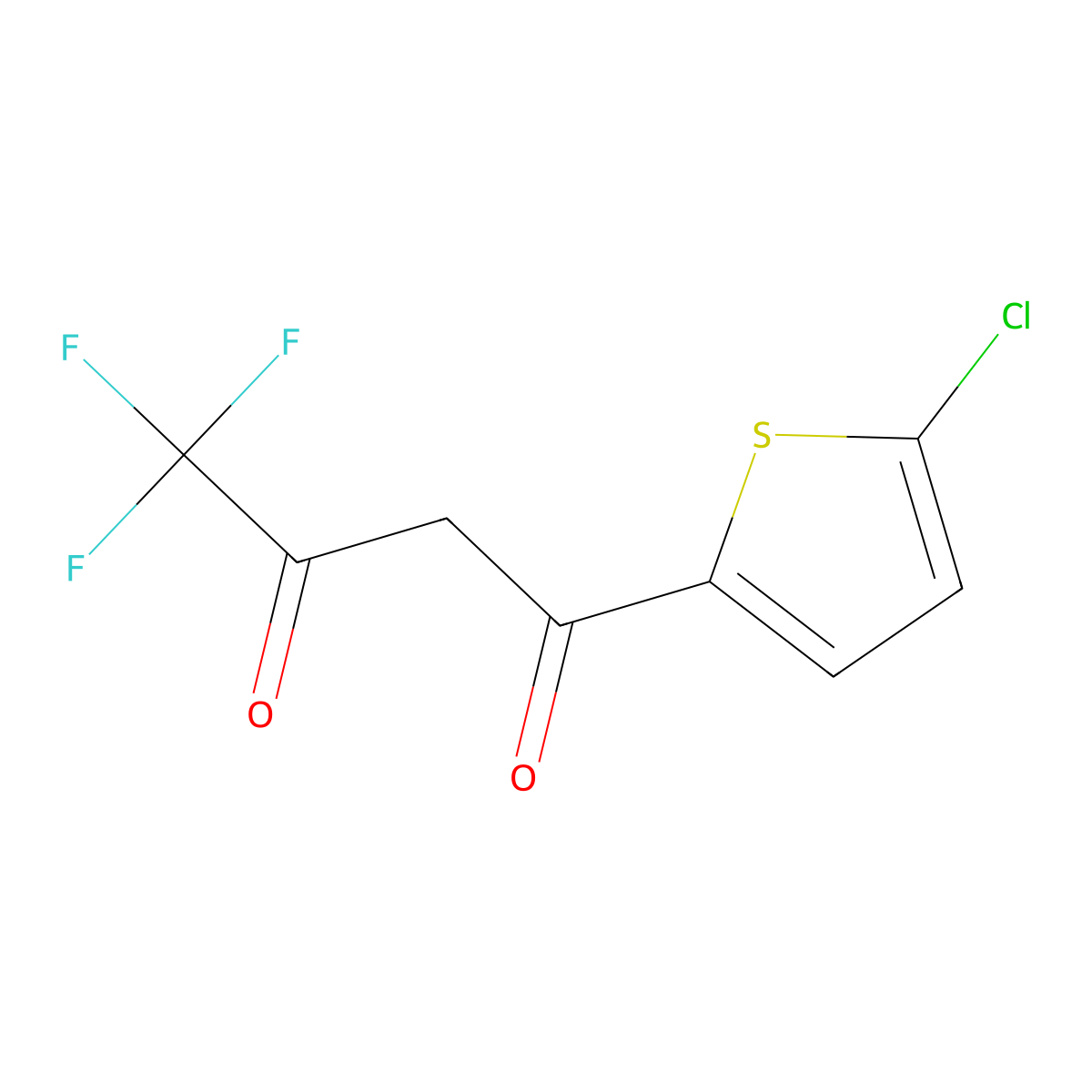 1-(5-Chlorothiophen-2-yl)-4,4,4-trifluorobutane-1,3-dione molecular structure, CAS 326-73-8