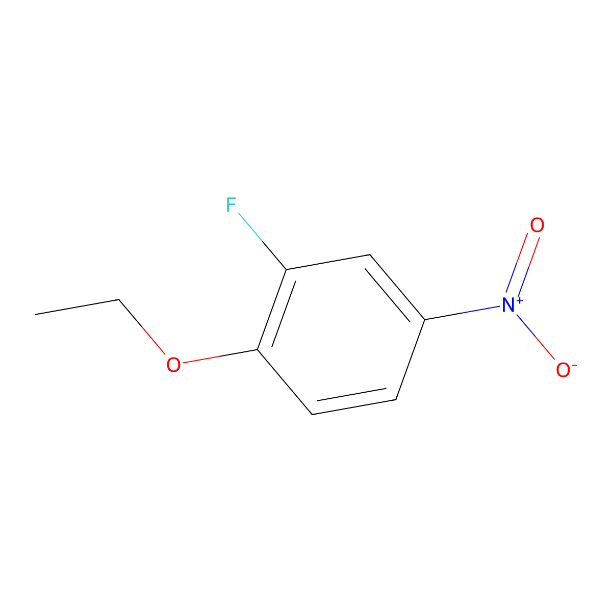 4-Ethoxy-3-fluoronitrobenzene molecular structure, CAS 326-81-8