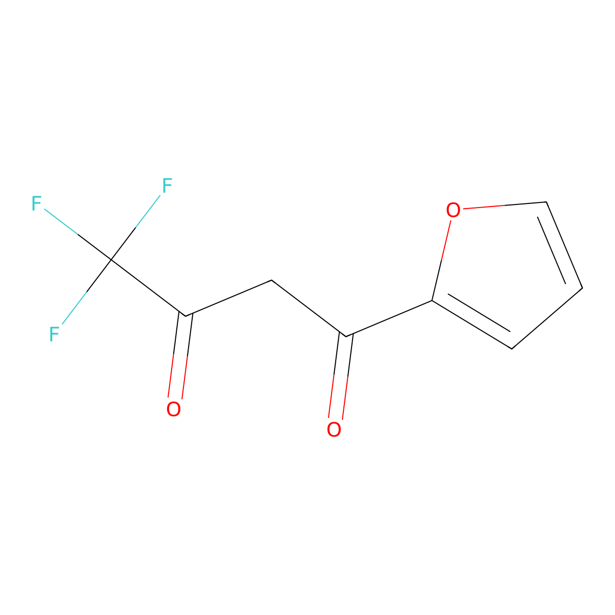 4,4,4-Trifluoro-1-(2-furanyl)-1,3-butanedione molecular structure, CAS 326-90-9