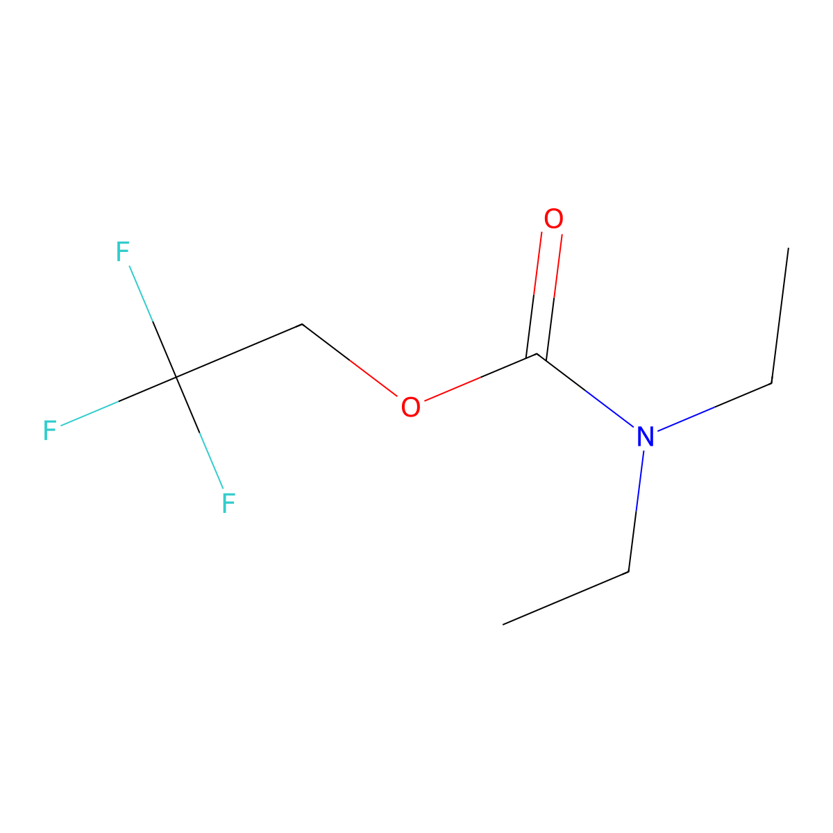 Carbamic acid, diethyl-, 2,2,2-trifluoroethyl ester molecular structure, CAS 326-94-3