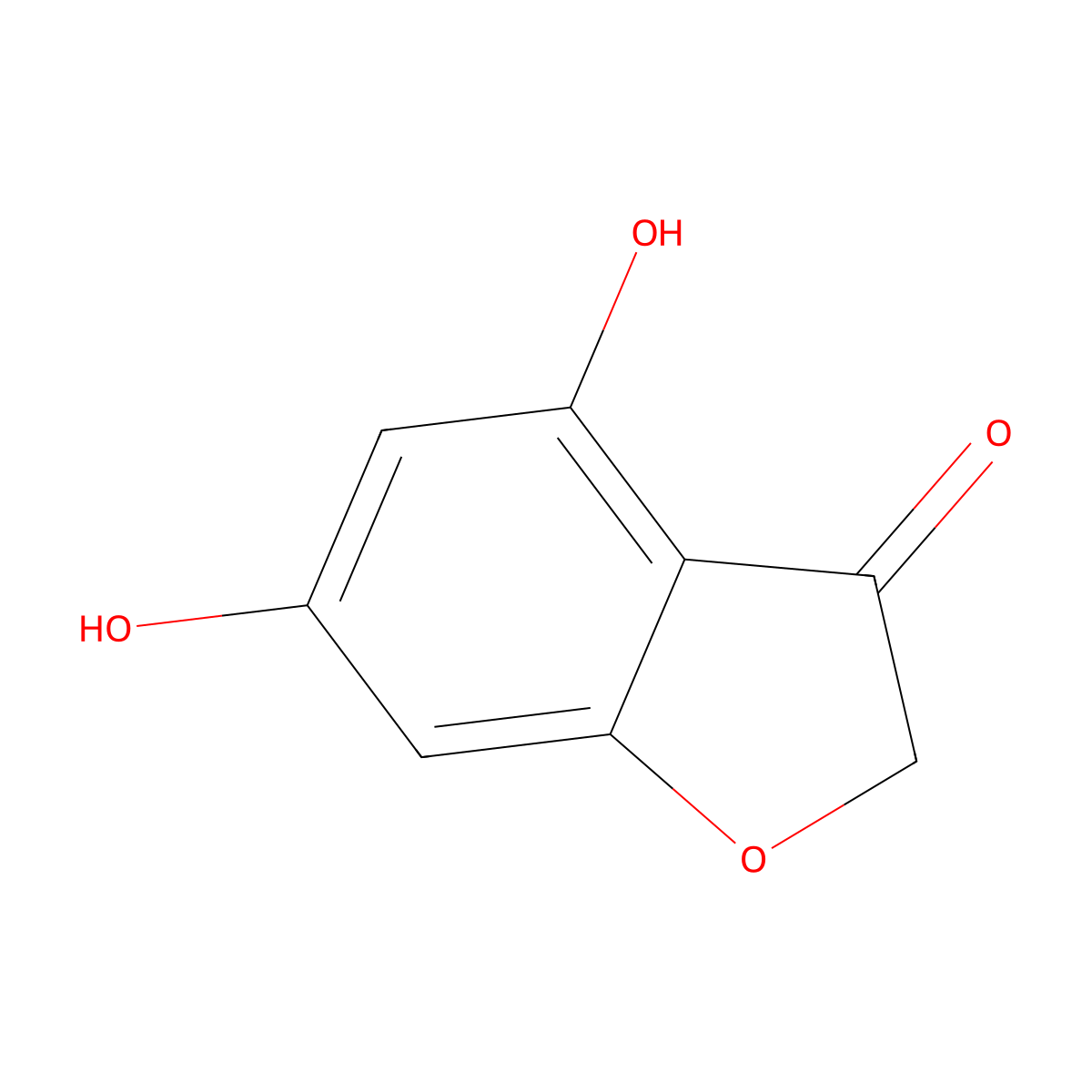 4,6-dihydroxybenzofuran-3(2H)-one molecular structure, CAS 3260-49-9