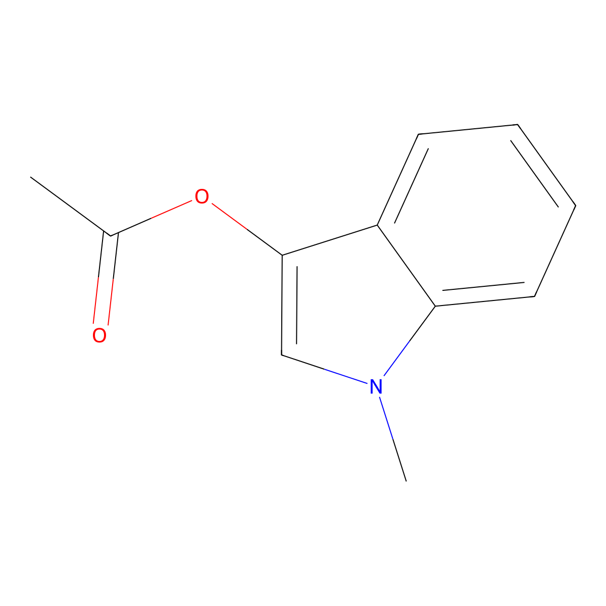 1H-Indol-3-ol, 1-methyl-, 3-acetate molecular structure, CAS 3260-63-7