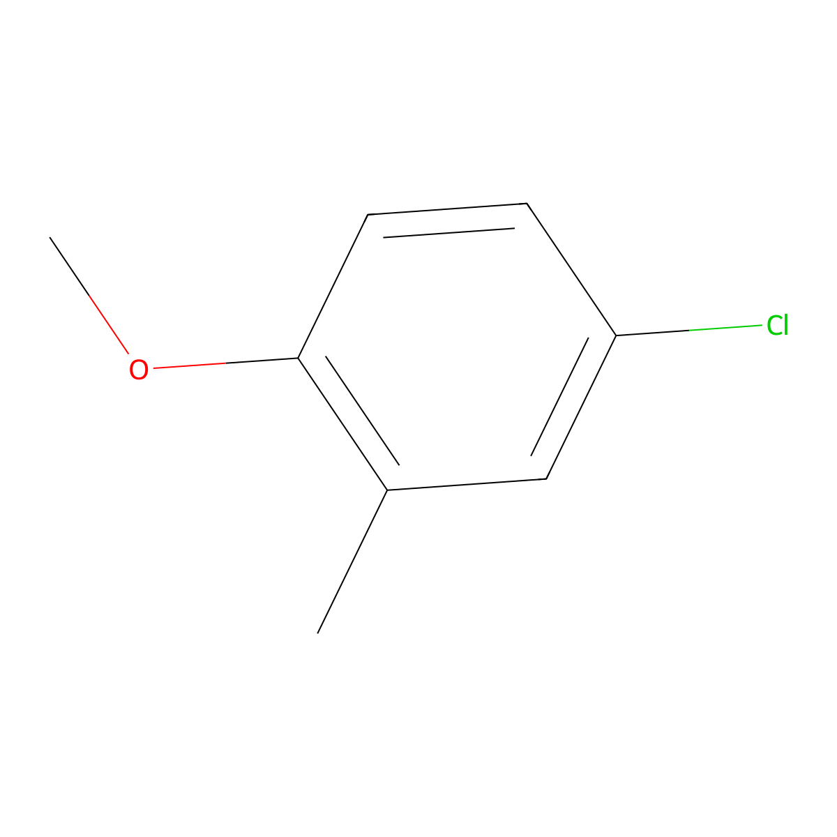 4-Chloro-2-methylanisole molecular structure, CAS 3260-85-3