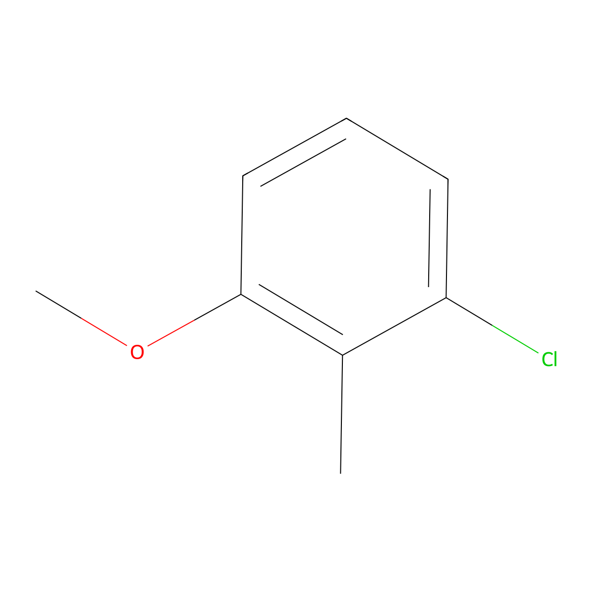 3-Chloro-2-methylanisole molecular structure, CAS 3260-88-6