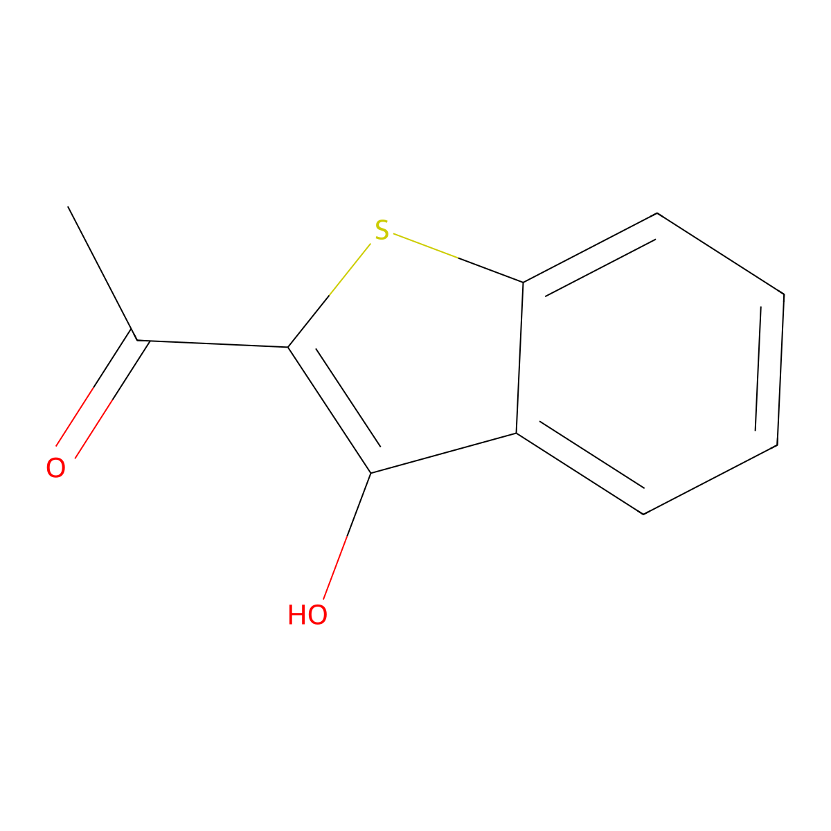 2-Acetyl-3-hydroxybenzo(B)thiophene molecular structure, CAS 3260-92-2