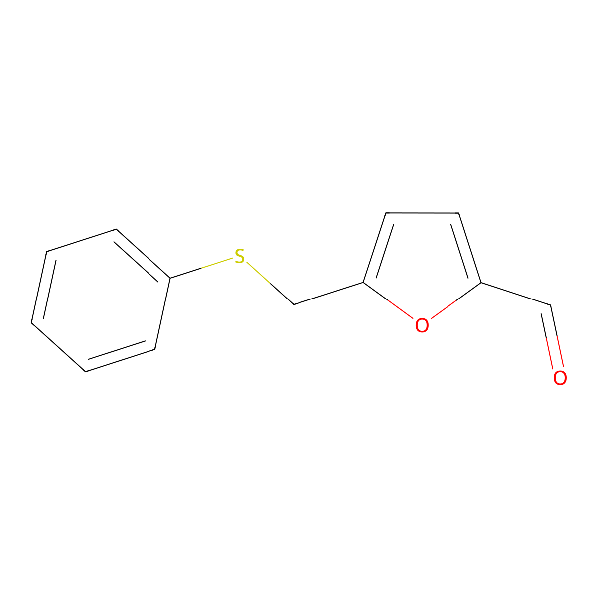 5-((Phenylthio)methyl)furan-2-carbaldehyde molecular structure, CAS 3260-99-9
