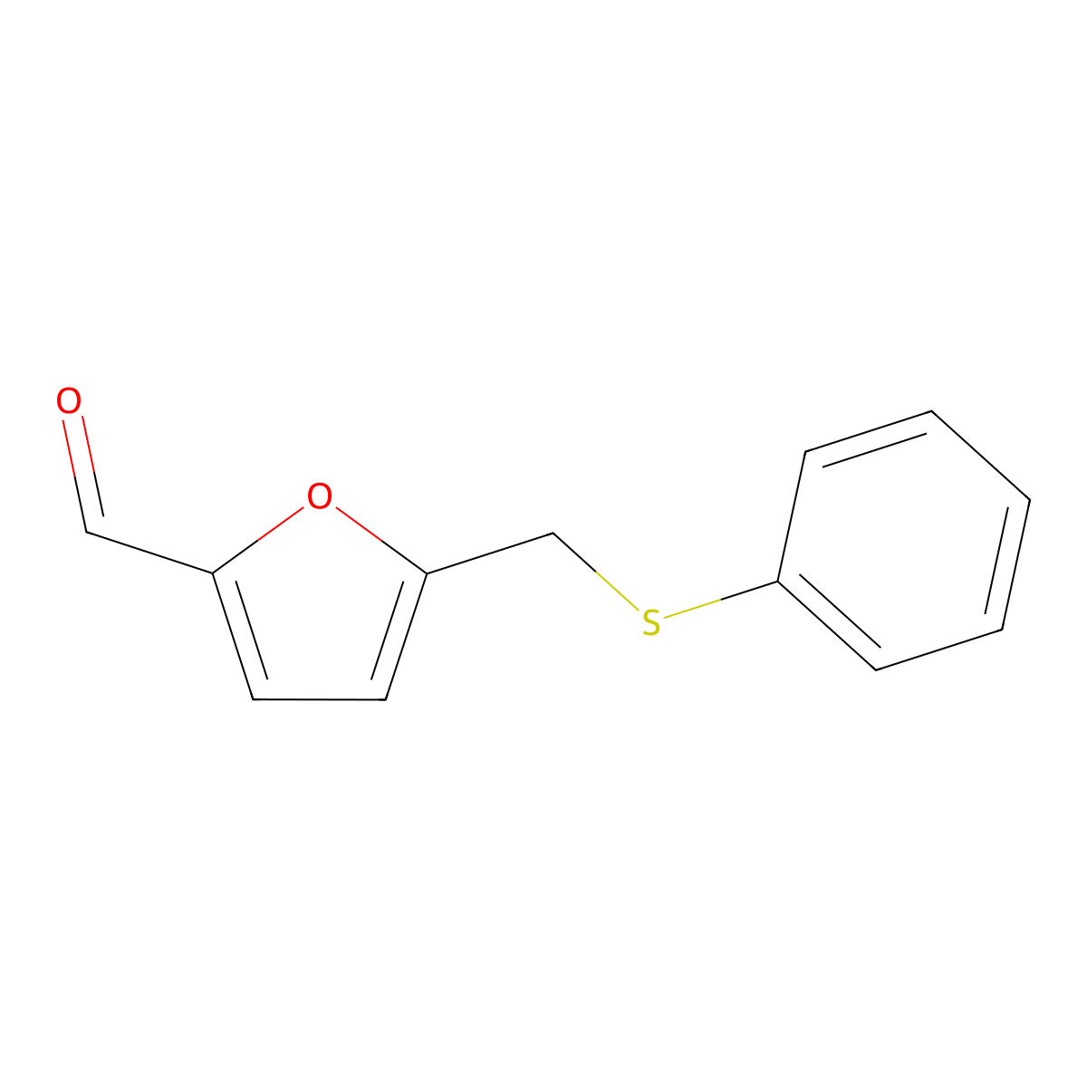 5-((Phenylthio)methyl)furan-2-carbaldehyde molecular structure, CAS 3260-99-9
