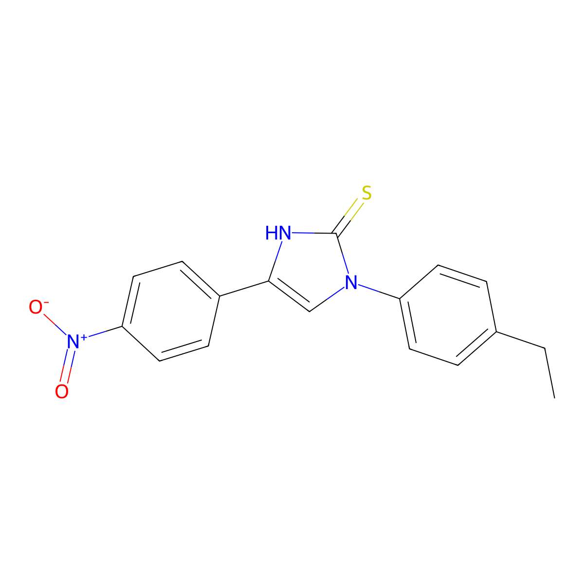 1-(4-ethylphenyl)-4-(4-nitrophenyl)-1H-imidazole-2-thiol molecular structure, CAS 326004-39-1