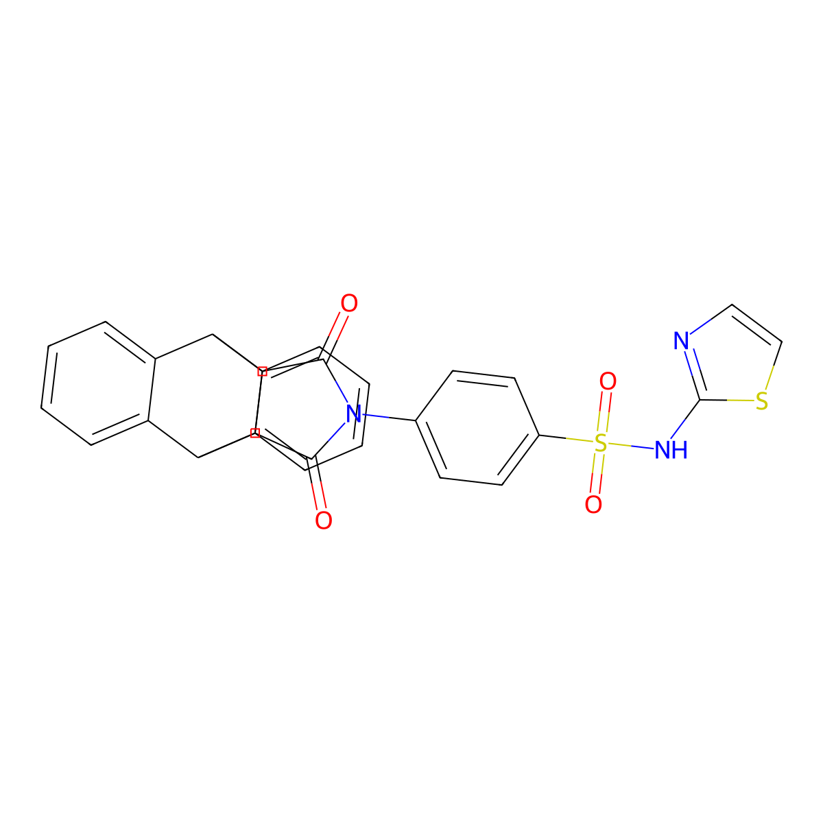 4-(12,14-dioxo-11,12,14,15-tetrahydro-9H-9,10-[3,4]epipyrroloanthracen-13(10H)-yl)-N-(thiazol-2-yl)benzenesulfonamide molecular structure, CAS 326004-45-9