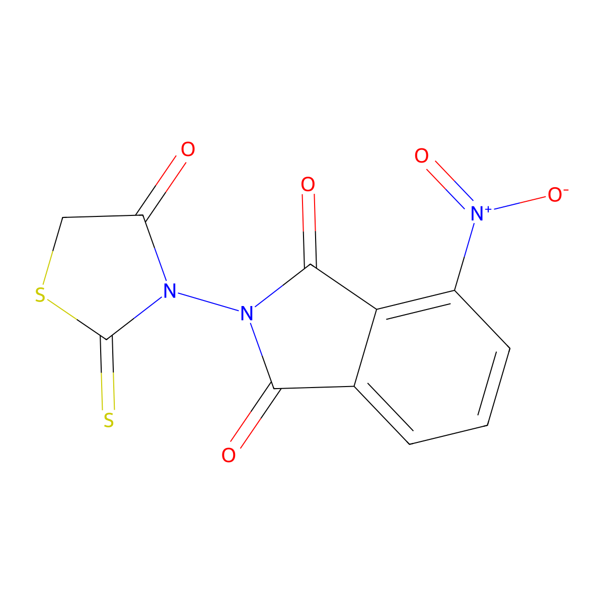4-nitro-2-(4-oxo-2-thioxo-1,3-thiazolidin-3-yl)-1H-isoindole-1,3(2H)-dione molecular structure, CAS 326004-64-2