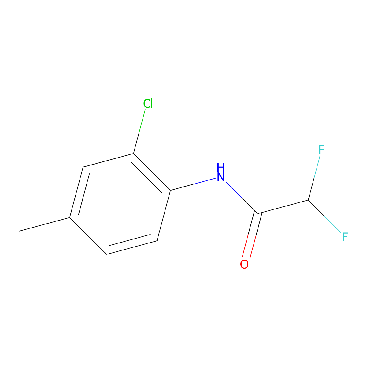 N-(2-chloro-4-methylphenyl)-2,2-difluoroacetamide molecular structure, CAS 326006-54-6