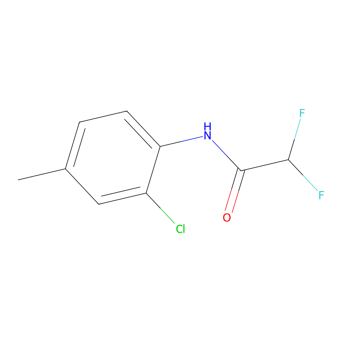 N-(2-chloro-4-methylphenyl)-2,2-difluoroacetamide molecular structure, CAS 326006-54-6