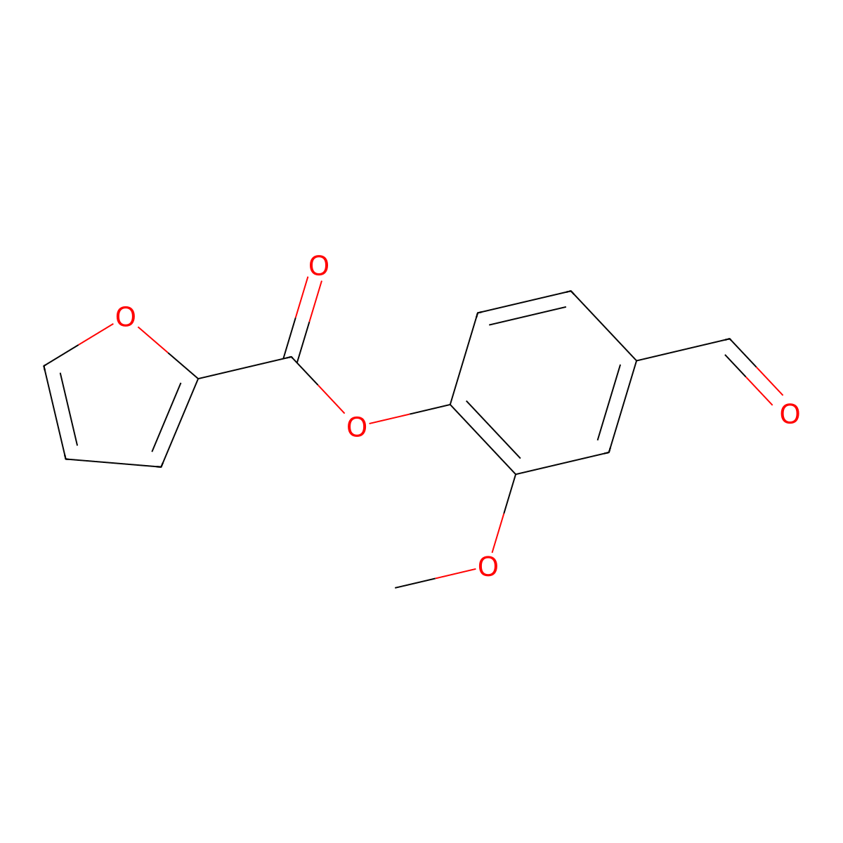 4-Formyl-2-methoxyphenyl 2-furoate molecular structure, CAS 326006-77-3