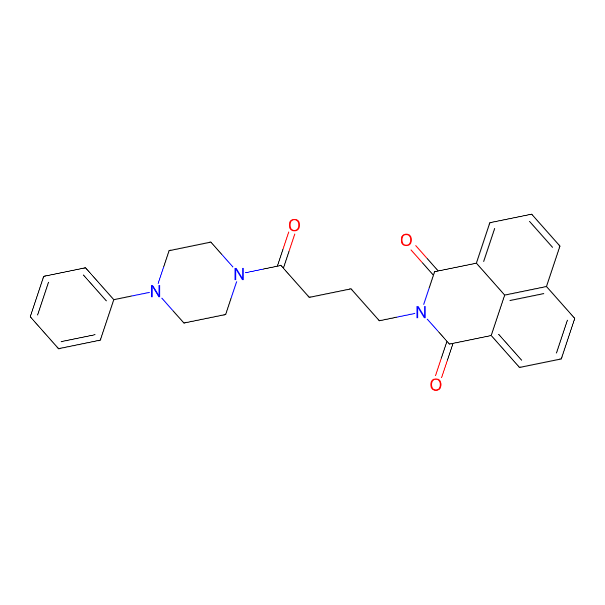2-[4-Oxo-4-(4-phenyl-piperazin-1-yl)-butyl]-benzo[de]isoquinoline-1,3-dione molecular structure, CAS 326007-53-8