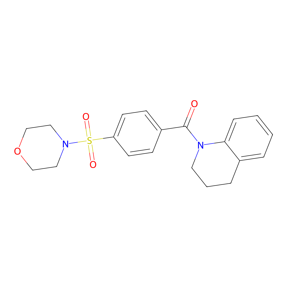 1-[4-(4-Morpholinylsulfonyl)benzoyl]-1,2,3,4-tetrahydroquinoline molecular structure, CAS 326007-62-9