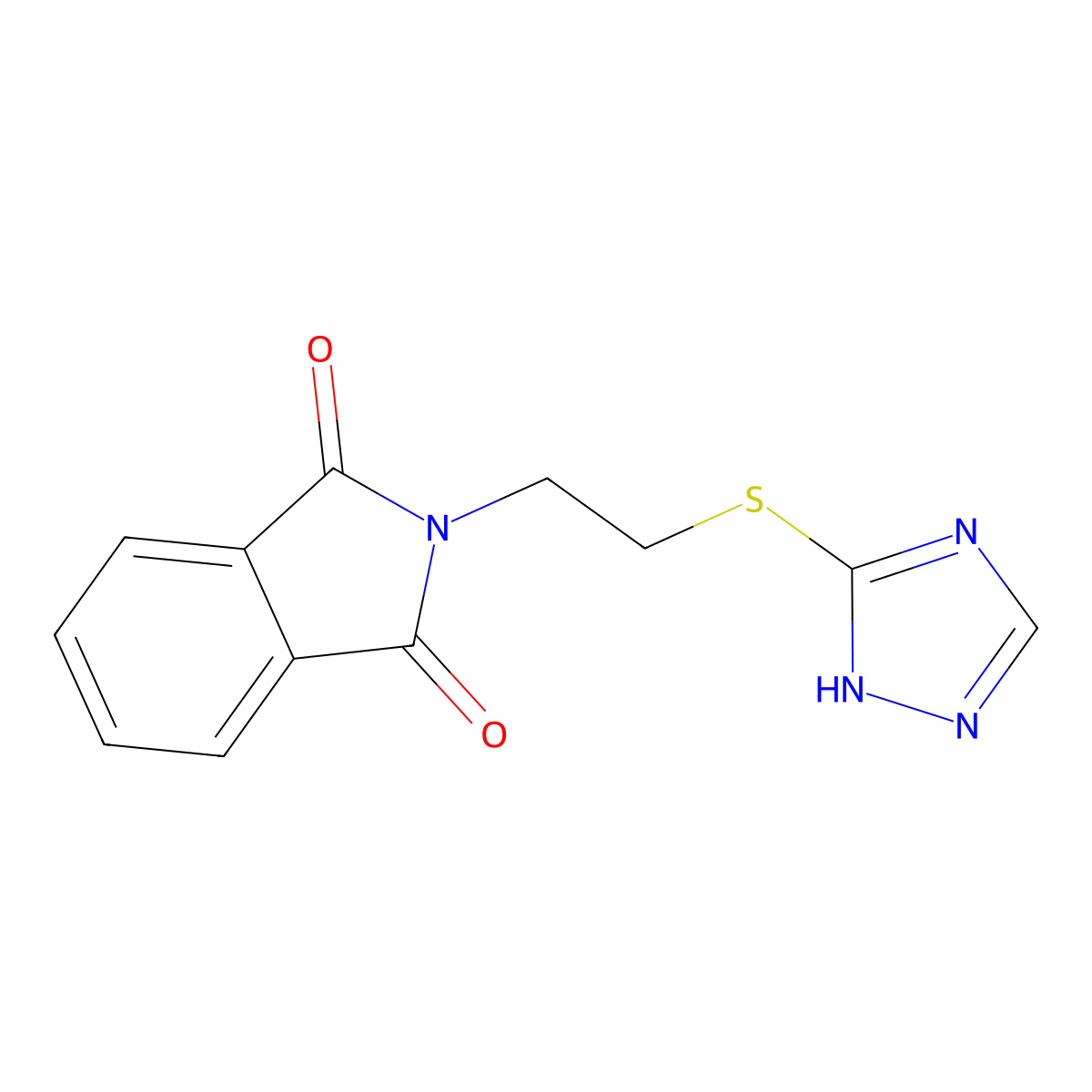 2-[2-(4H-[1,2,4]Triazol-3-ylsulfanyl)-ethyl]-isoindole-1,3-dione molecular structure, CAS 326007-63-0