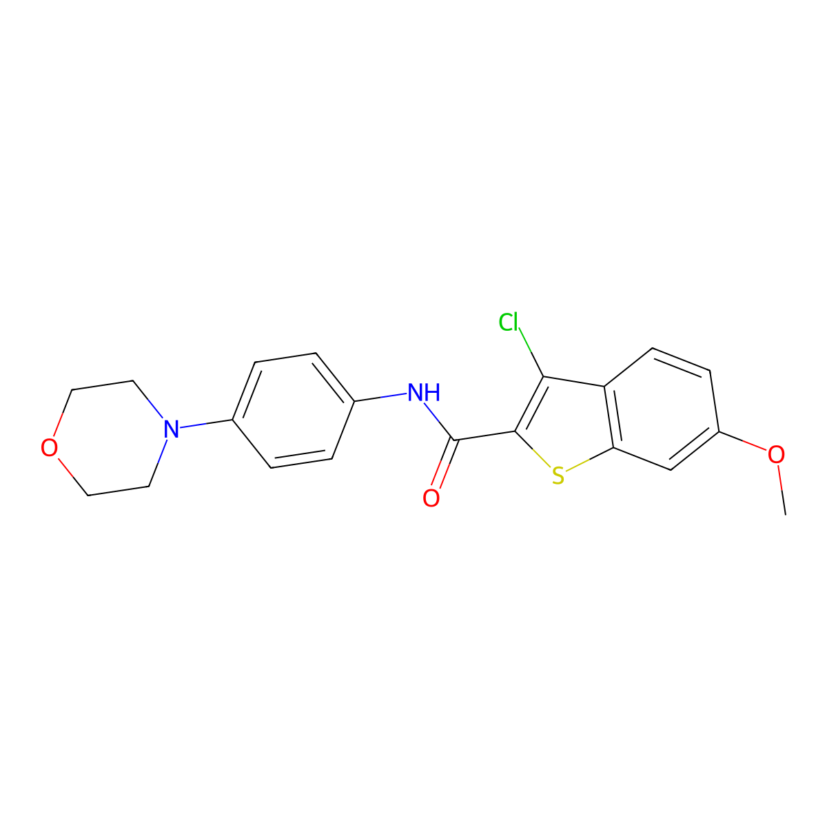 3-chloro-6-methoxy-N-[4-(morpholin-4-yl)phenyl]-1-benzothiophene-2-carboxamide molecular structure, CAS 326007-73-2