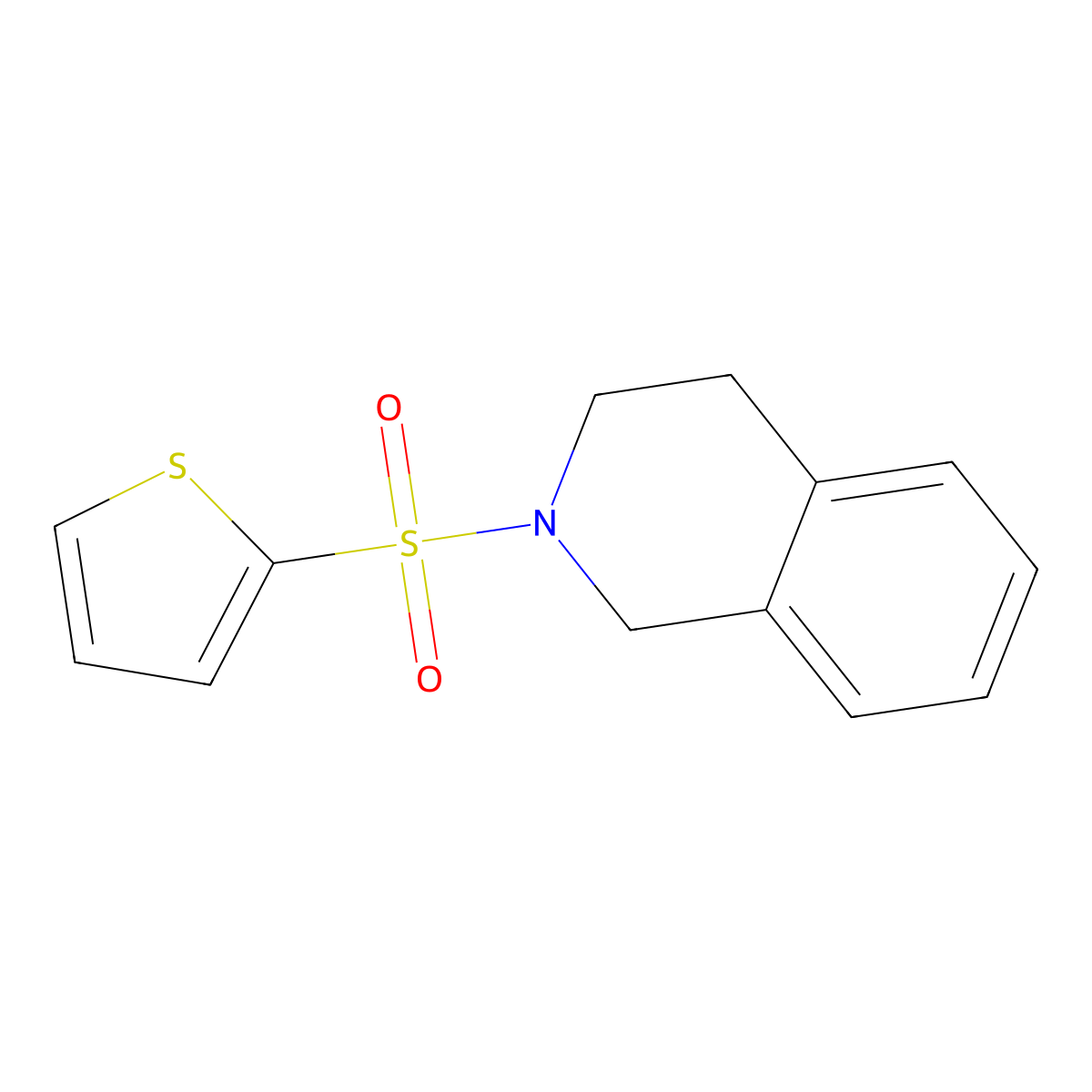 2-thiophen-2-ylsulfonyl-3,4-dihydro-1H-isoquinoline molecular structure, CAS 326007-89-0