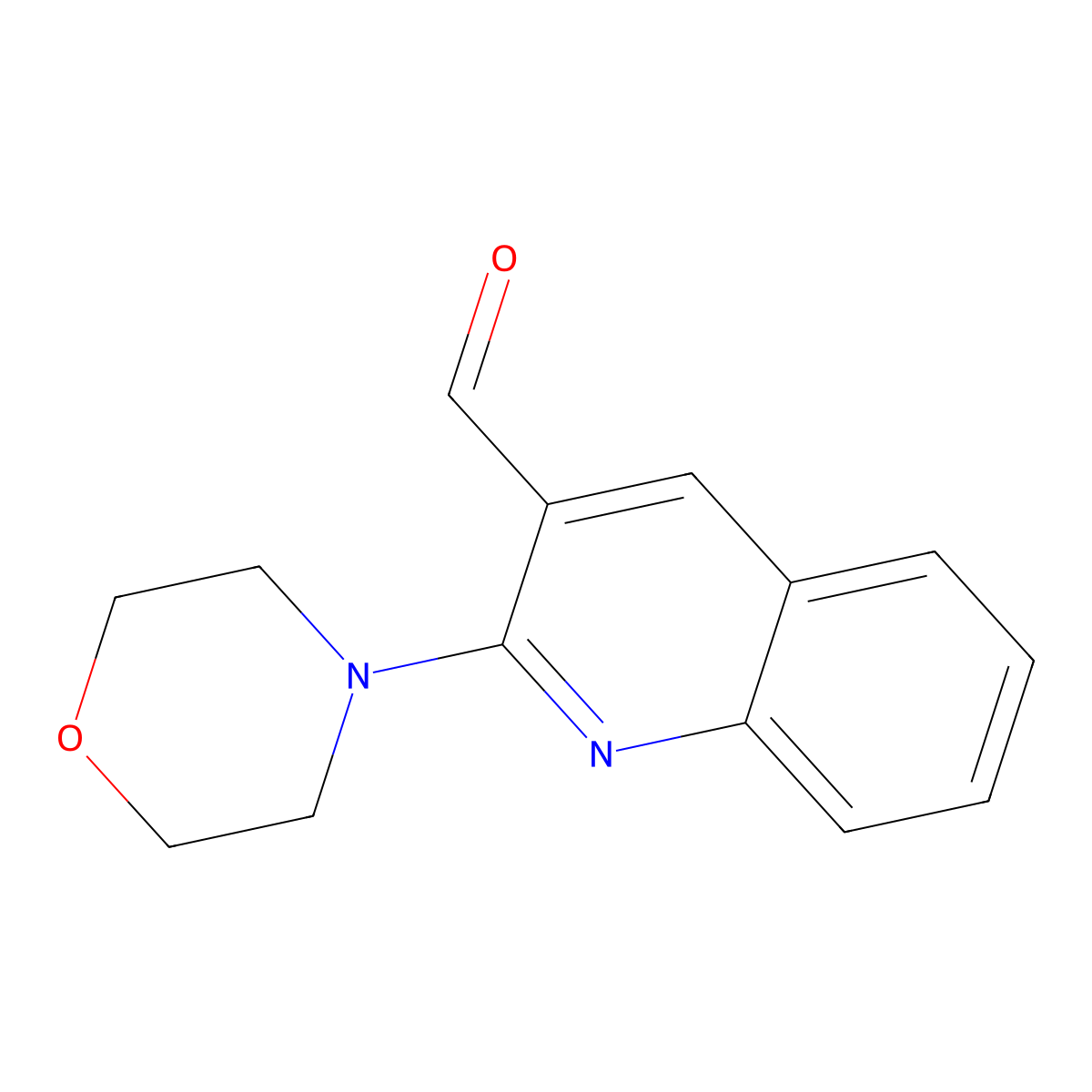 2-Morpholin-4-ylquinoline-3-carbaldehyde molecular structure, CAS 326008-62-2