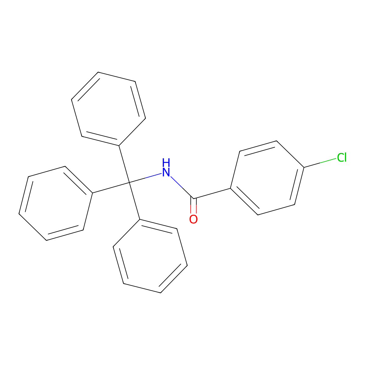 4-chloro-N-(triphenylmethyl)benzamide molecular structure, CAS 32601-48-2