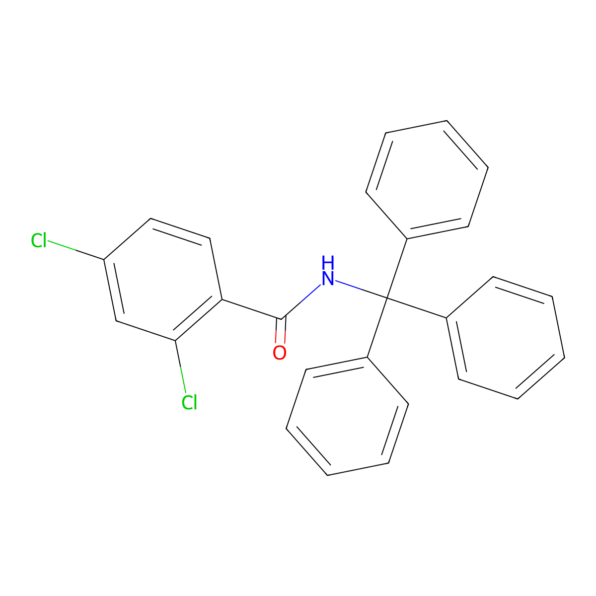 2,4-Dichloro-N-(triphenylmethyl)benzamide molecular structure, CAS 32601-49-3